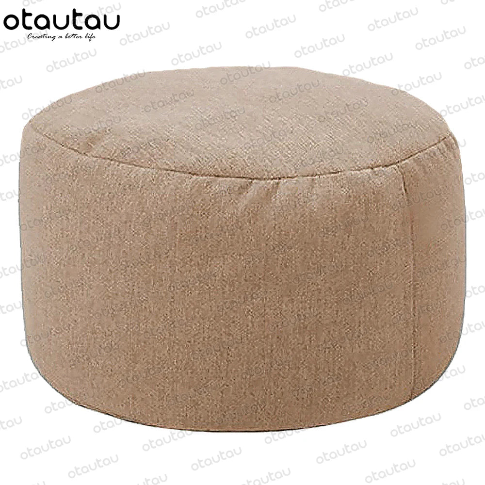 Cozy Linen Bean Bag Chair - Stuffed Pouf Ottoman for Relaxation and Comfort