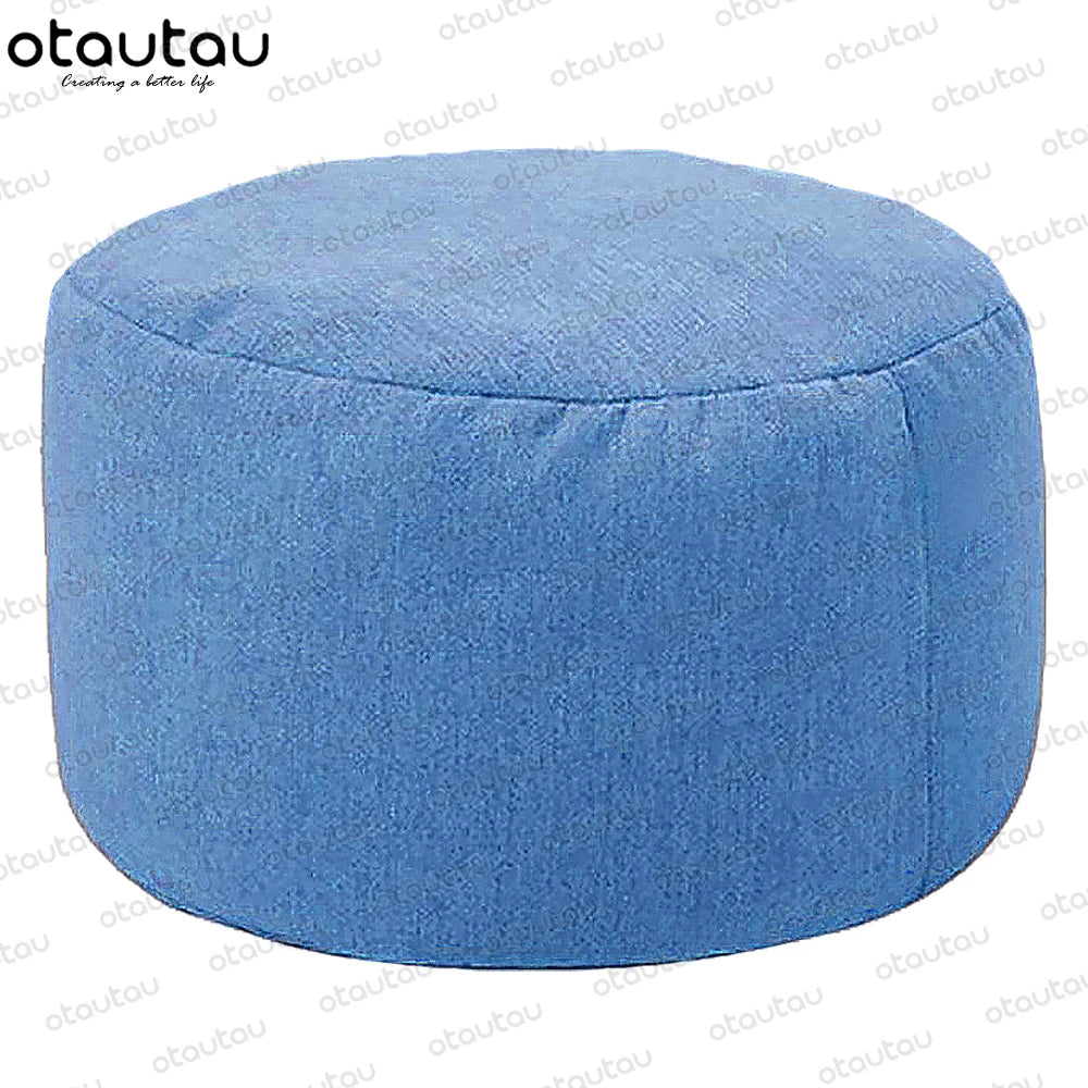 Cozy Linen Bean Bag Chair - Stuffed Pouf Ottoman for Relaxation and Comfort