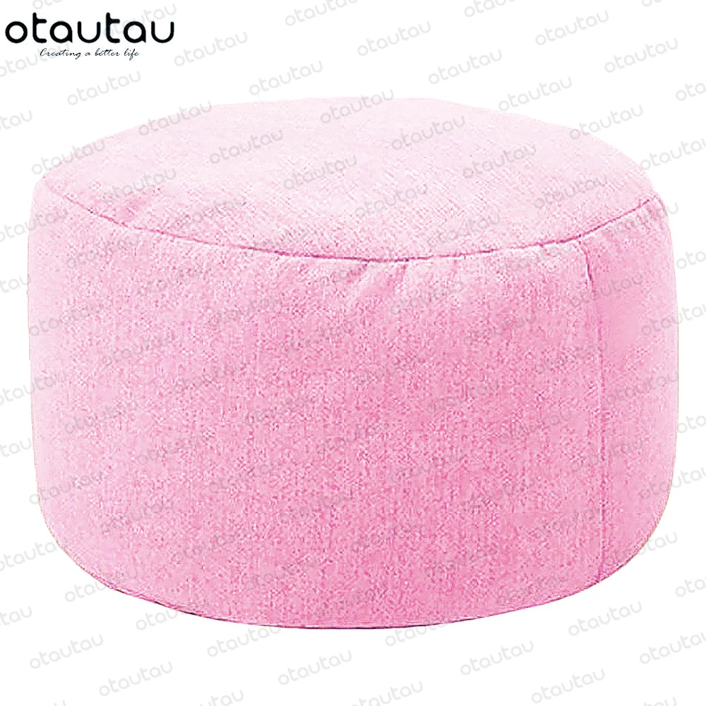 Cozy Linen Bean Bag Chair - Stuffed Pouf Ottoman for Relaxation and Comfort