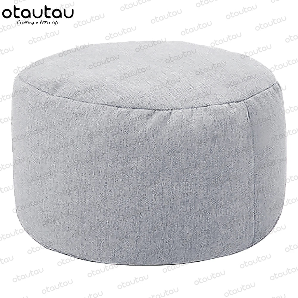 Cozy Linen Bean Bag Chair - Stuffed Pouf Ottoman for Relaxation and Comfort