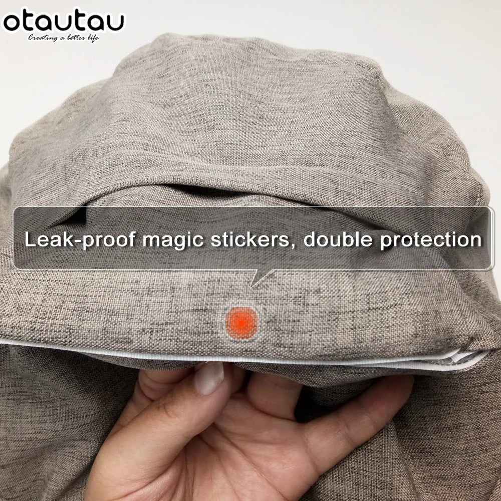 Cozy Linen Bean Bag Chair - Stuffed Pouf Ottoman for Relaxation and Comfort