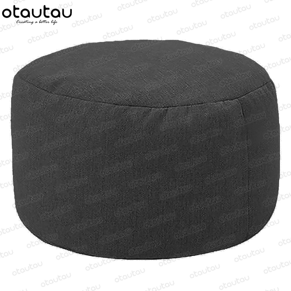 Cozy Linen Bean Bag Chair - Stuffed Pouf Ottoman for Relaxation and Comfort