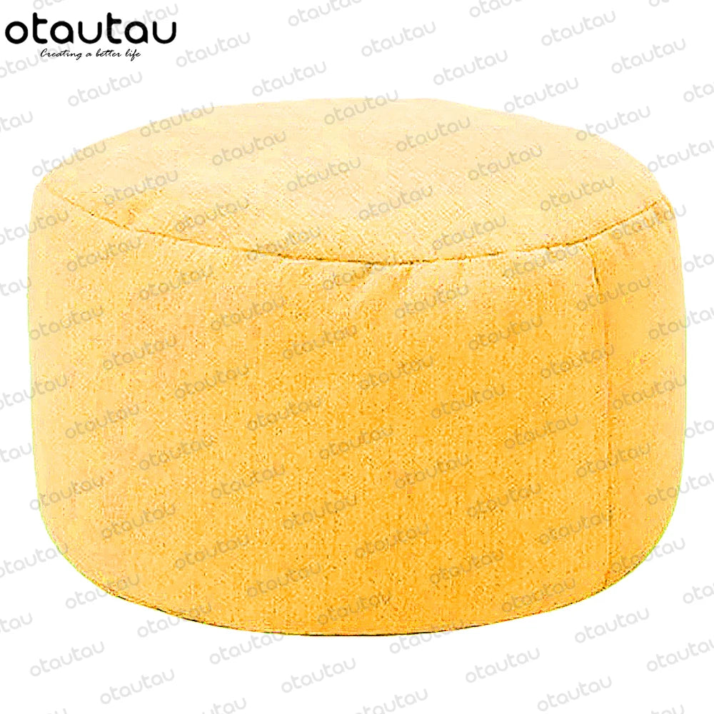Cozy Linen Bean Bag Chair - Stuffed Pouf Ottoman for Relaxation and Comfort
