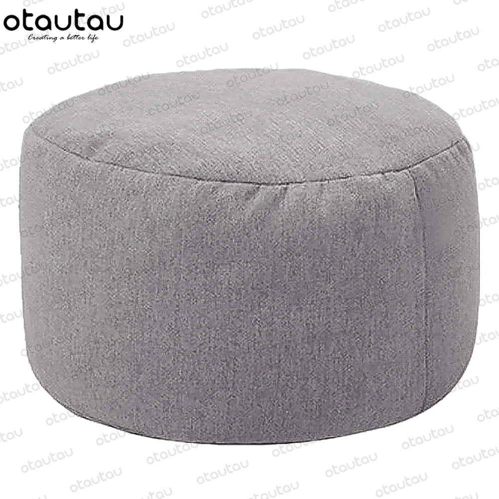 Cozy Linen Bean Bag Chair - Stuffed Pouf Ottoman for Relaxation and Comfort