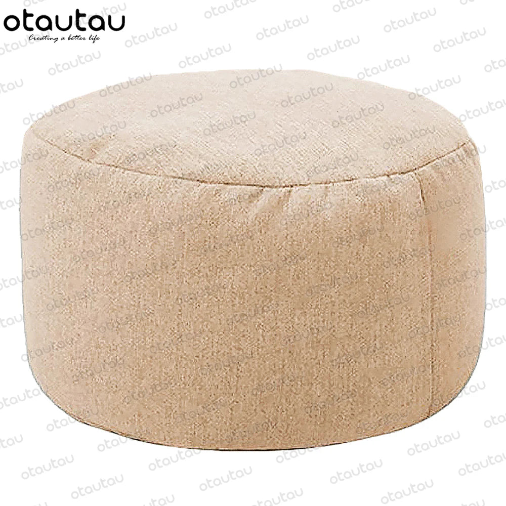 Cozy Linen Bean Bag Chair - Stuffed Pouf Ottoman for Relaxation and Comfort