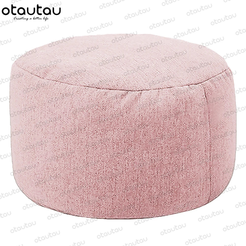 Cozy Linen Bean Bag Chair - Stuffed Pouf Ottoman for Relaxation and Comfort