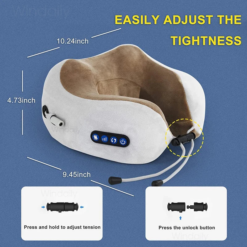 Ultimate Comfort: 2025 Electric Neck Massager with Vibration and 3D Kneading for Cervical Pain Relief and Relaxation