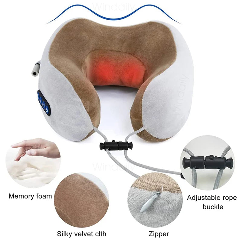 Ultimate Comfort: 2025 Electric Neck Massager with Vibration and 3D Kneading for Cervical Pain Relief and Relaxation